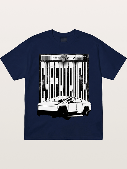 Tesla Cybertruck Glitch Poster Gildan T-shirt