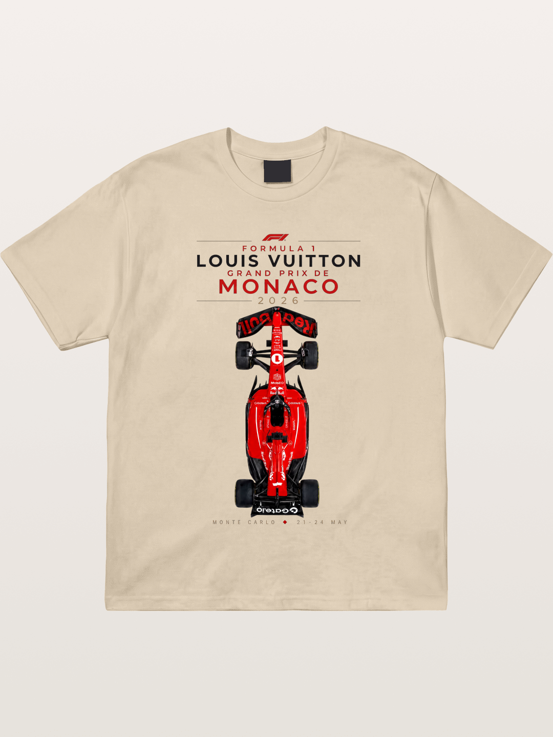 LV Monaco F1 Red Race Car Gildan T-shirt