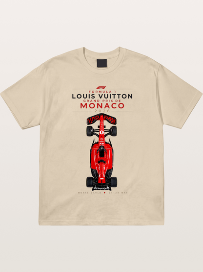 LV Monaco F1 Red Race Car Gildan T-shirt