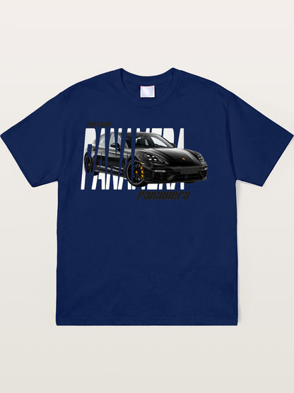 Porsche Panamera Typography Print Soft-Stay T-shirt