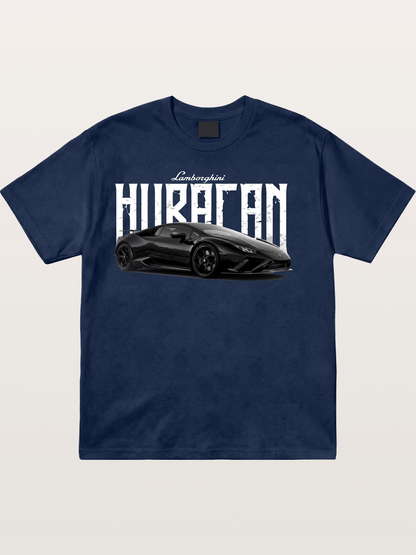 Black Lamborghini Huracan Coupe Cotton T-shirt