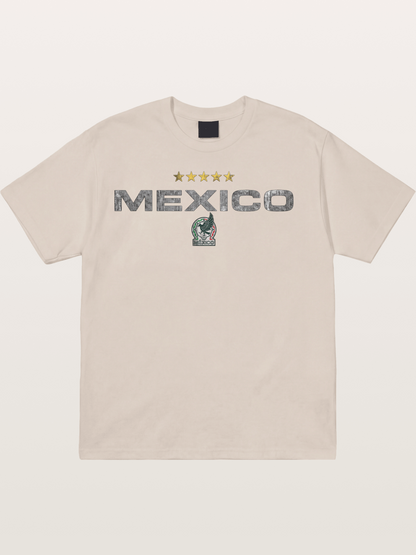 Mexico Football Retro Logo Cotton T-shirt