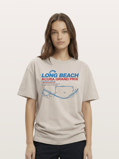 Long Beach Grand Prix Map Cotton T-shirt