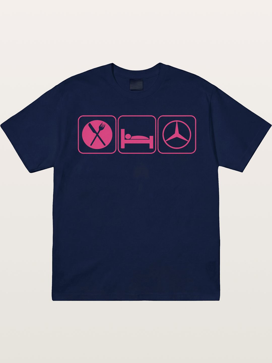 Eat Sleep Mercedes Pink Print Gildan T-shirt