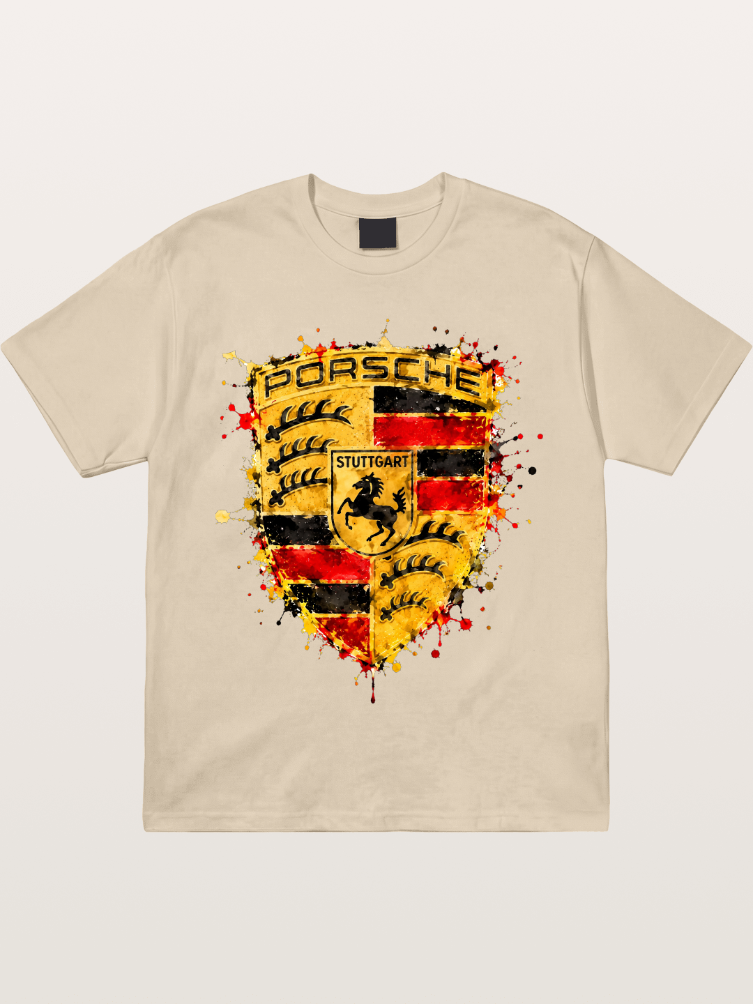 Porsche Splash Crest Design Gildan T-shirt