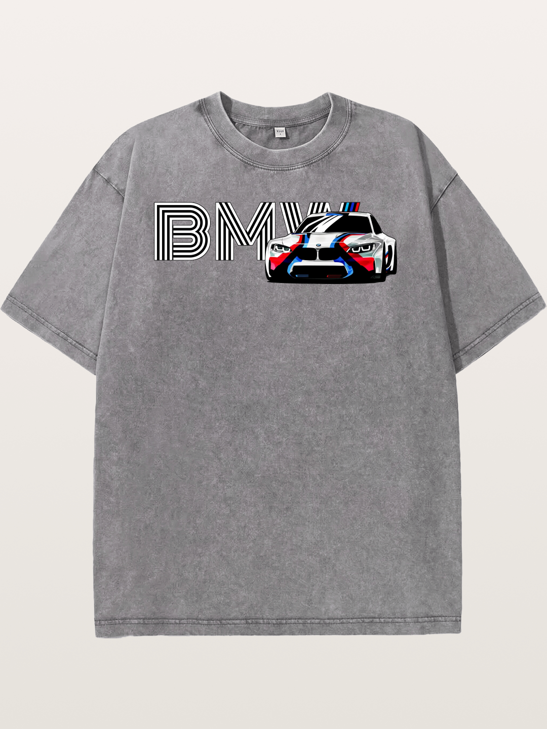 BMW M Series Typography Print Washed T-shirt