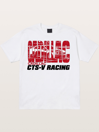 Cadillac CTS-V Racing Typography Cotton T-shirt