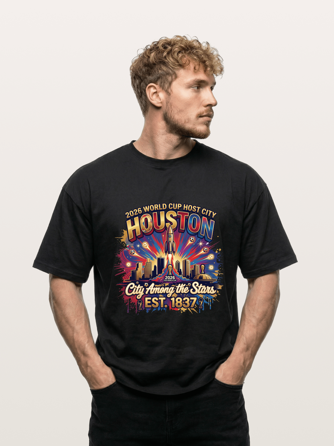 Houston 2026 Host City Art Gildan T-shirt