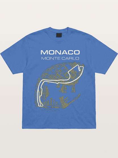 Monaco Grand Prix Vintage City Circuit Map Gildan T-shirt