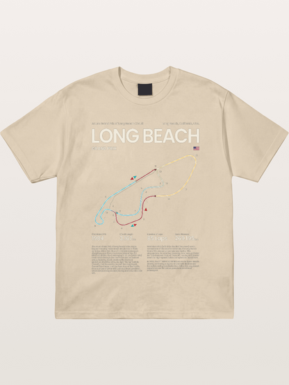 Long Beach GP Circuit Map Gildan T-shirt