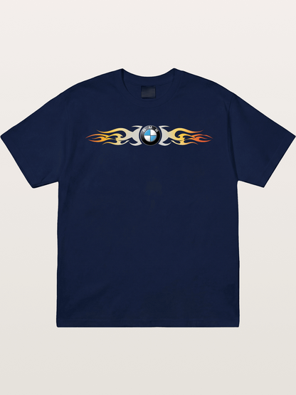 BMW Roundel Flame Stripe Gildan T-shirt
