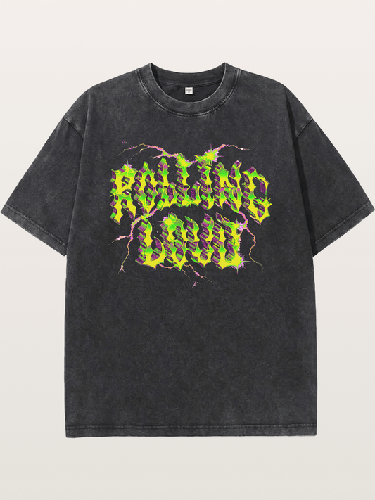 Rolling Loud Neon Lightning Art Washed T-shirt