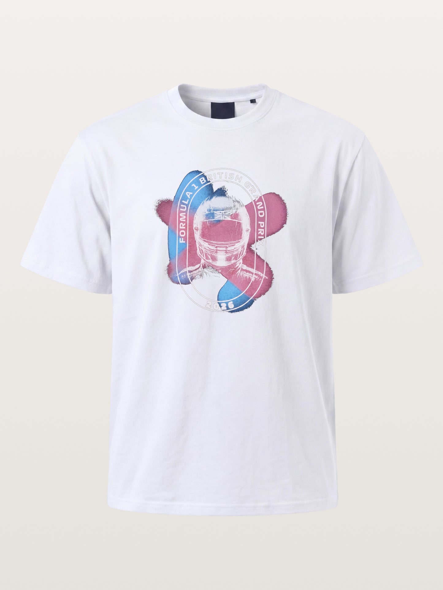 F1 British GP Union Jack Helmet Gildan T-shirt