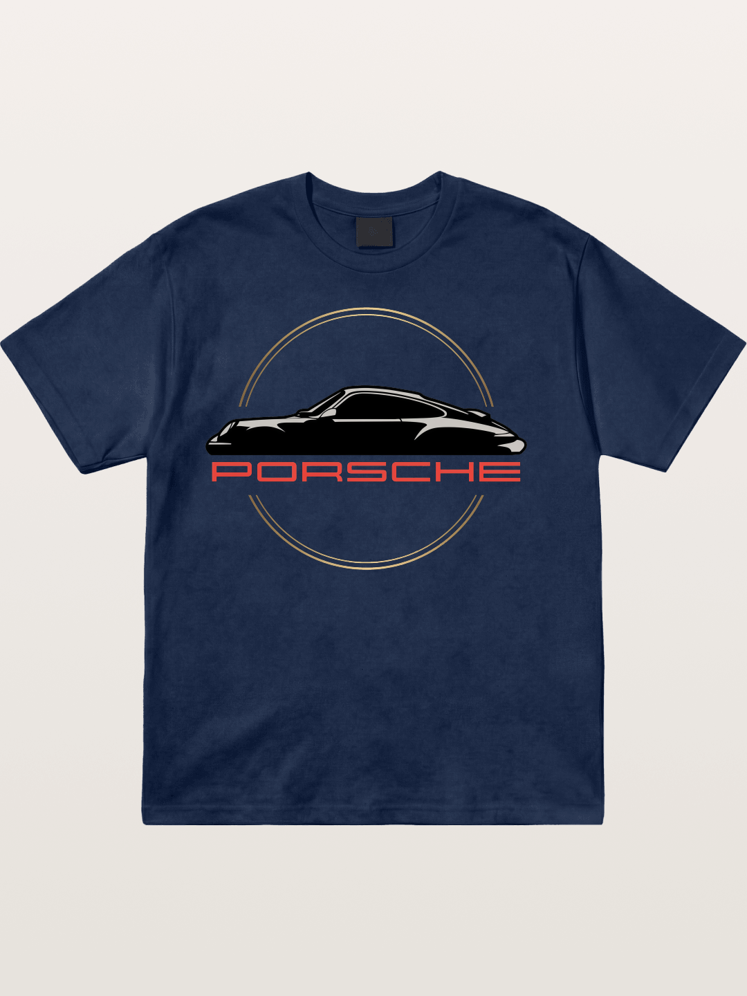 Porsche Silhouette Logo Art Cotton T-shirt