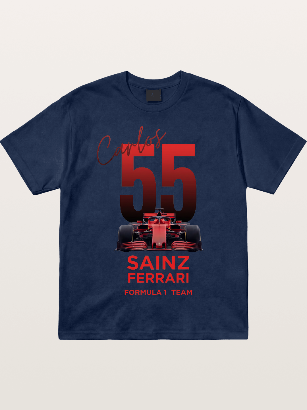 Carlos Sainz Ferrari 55 Art Cotton T-shirt