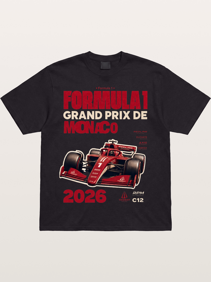 Red Monaco F1 2026 Poster Cotton T-shirt