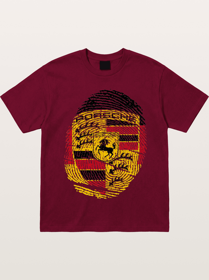 Porsche Crest Fingerprint Gildan T-shirt