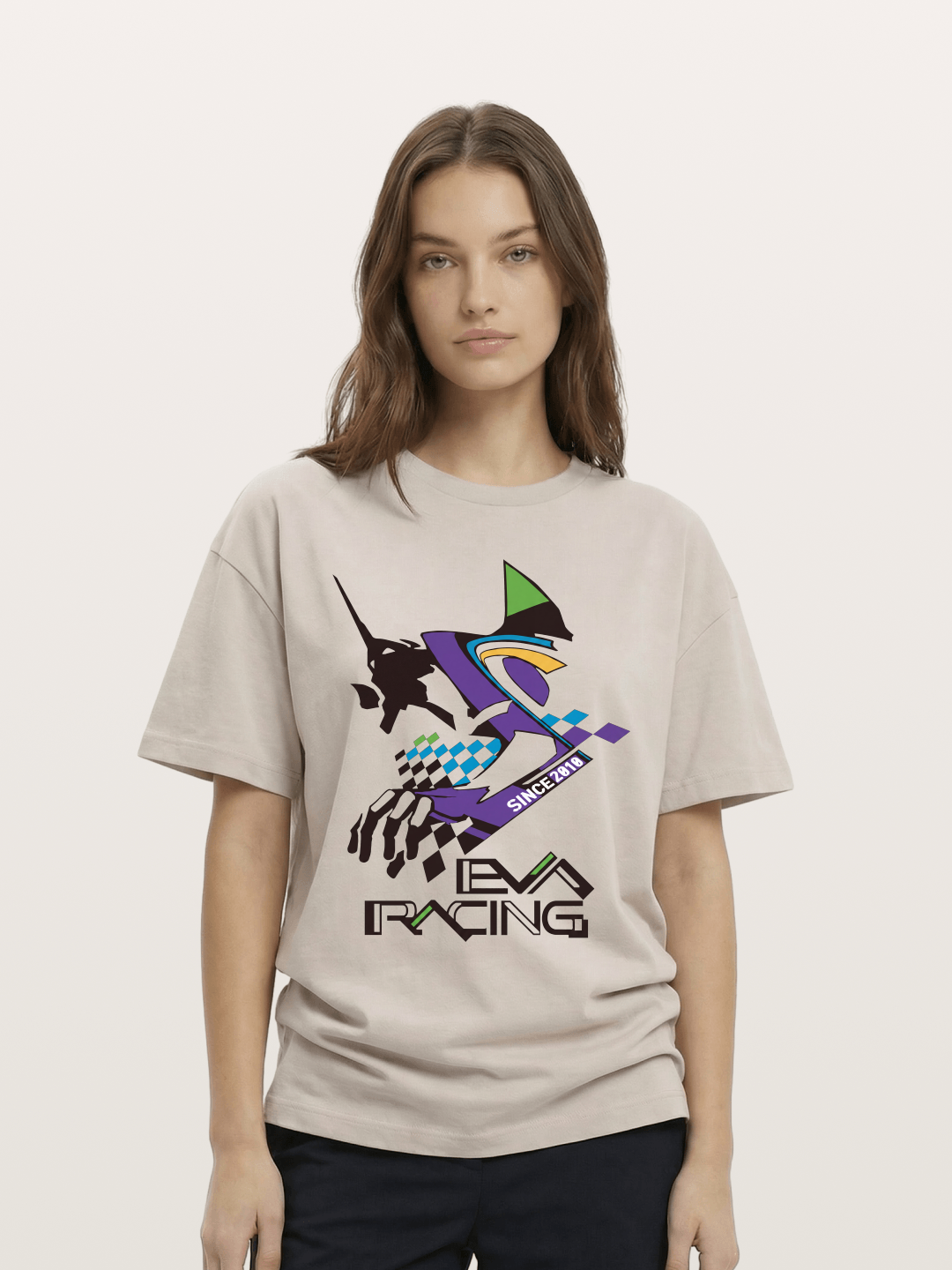Eva Racing Checkered Flag Cotton T-shirt