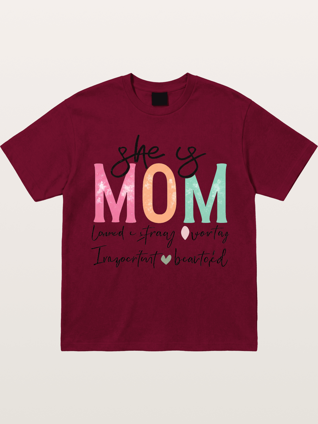 She is Mom Boho Pastel Print Gildan T-shirt