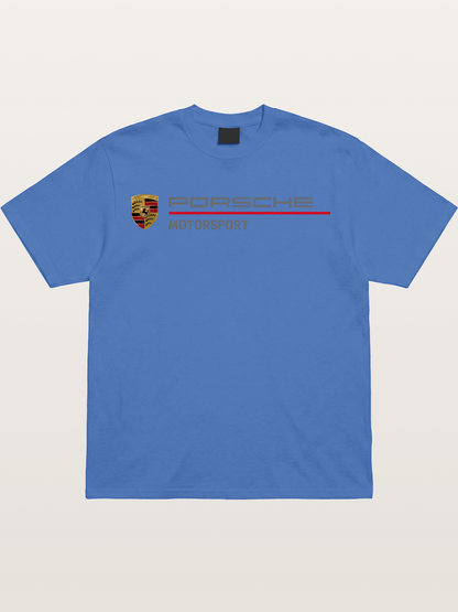 Porsche Motorsport Striped Logo Gildan T-shirt