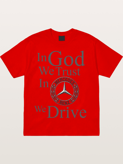 Mercedes Faith Text Art Cotton T-shirt