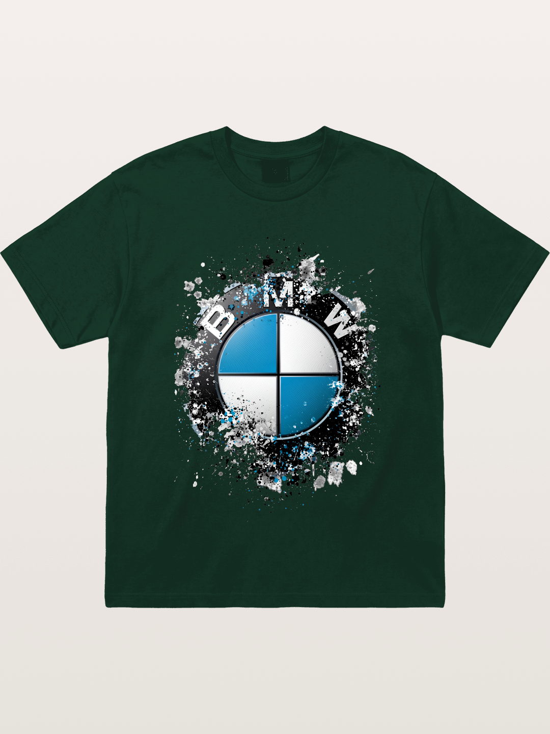BMW Splash Paint Round Logo Gildan T-shirt