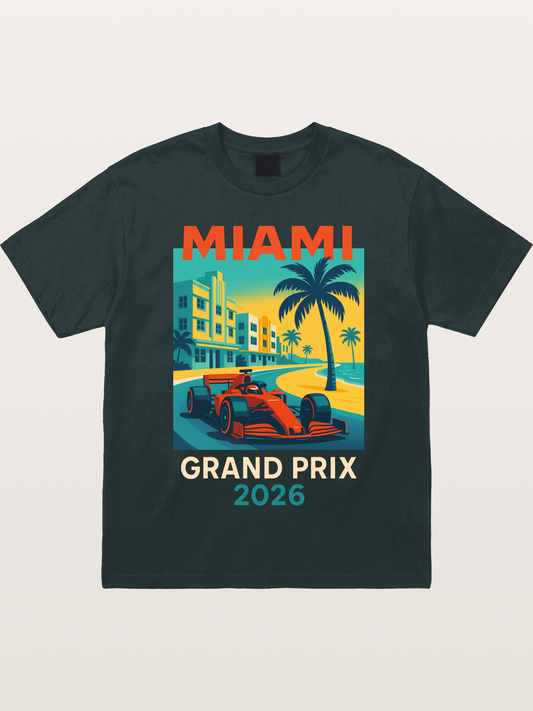 Miami Retro Race Vibes Gildan T-shirt