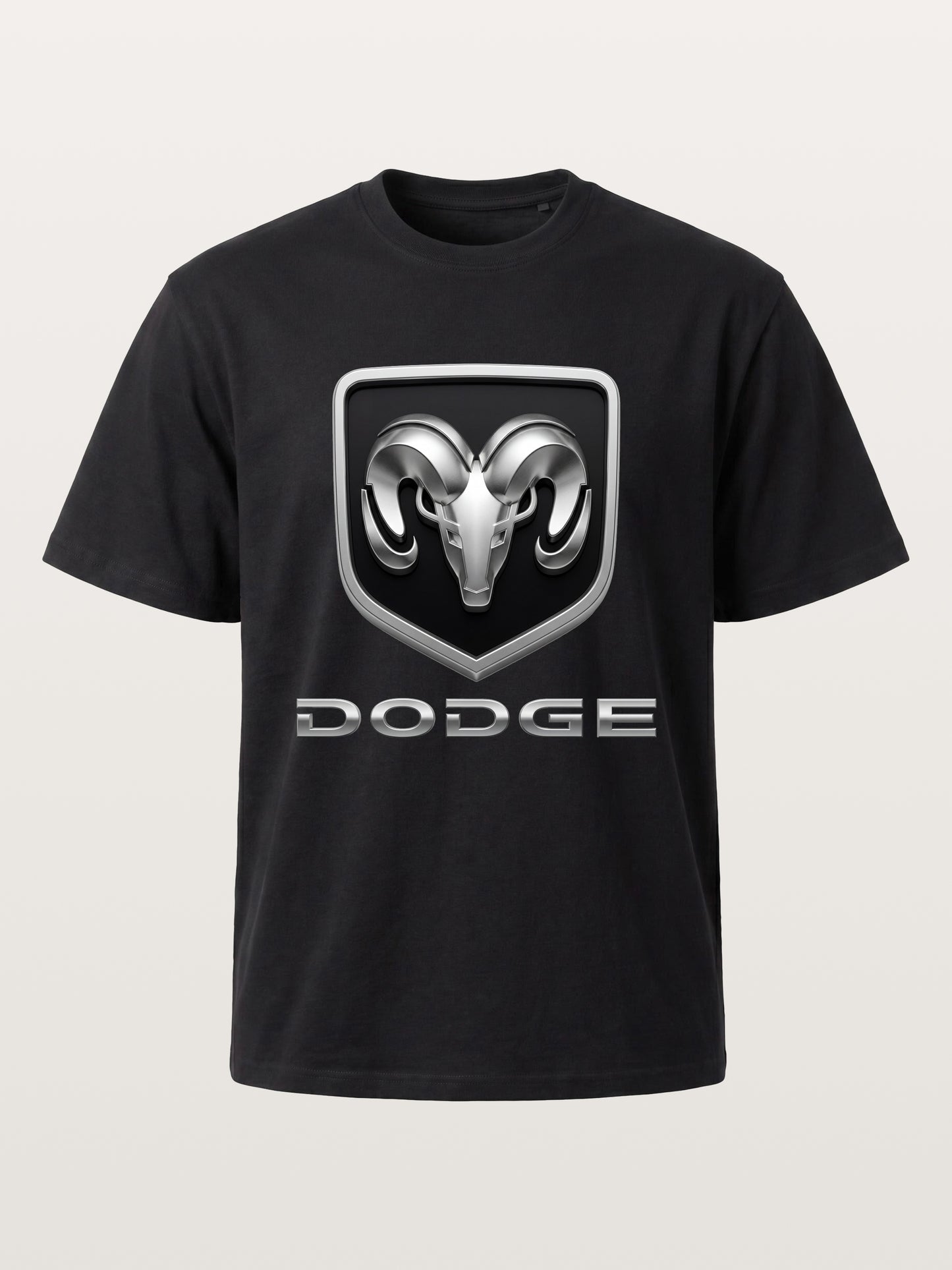 Silver Ram Shield Emblem Cotton T-shirt