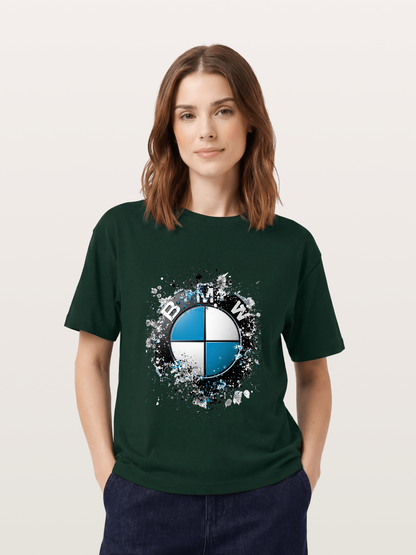BMW Splash Paint Round Logo Gildan T-shirt