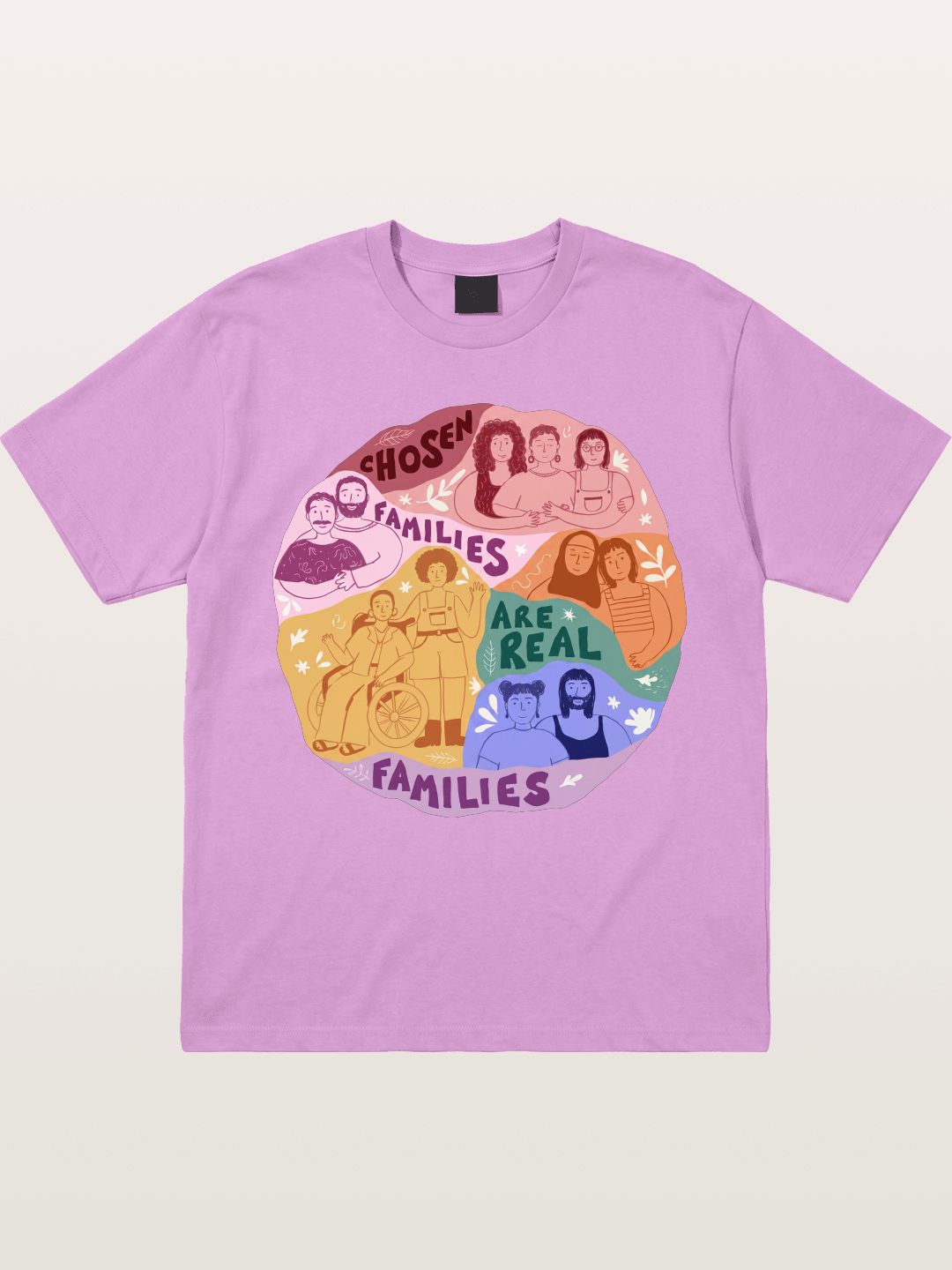 Chosen Families Pride Circle Illustration Gildan T-shirt
