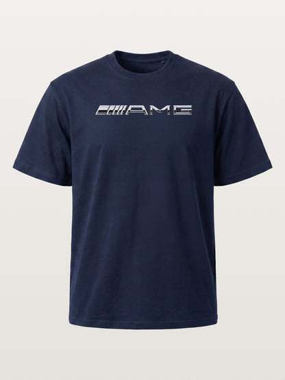 Metallic Finish AMG Three Strip Emblem Cotton T-shirt