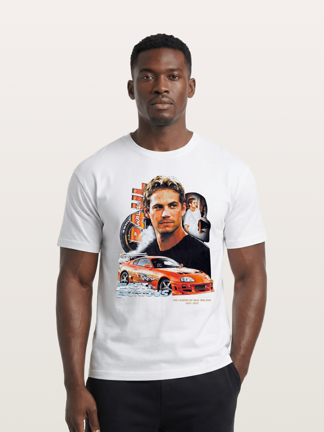 Orange Supra Fast & Furious Cotton T-shirt