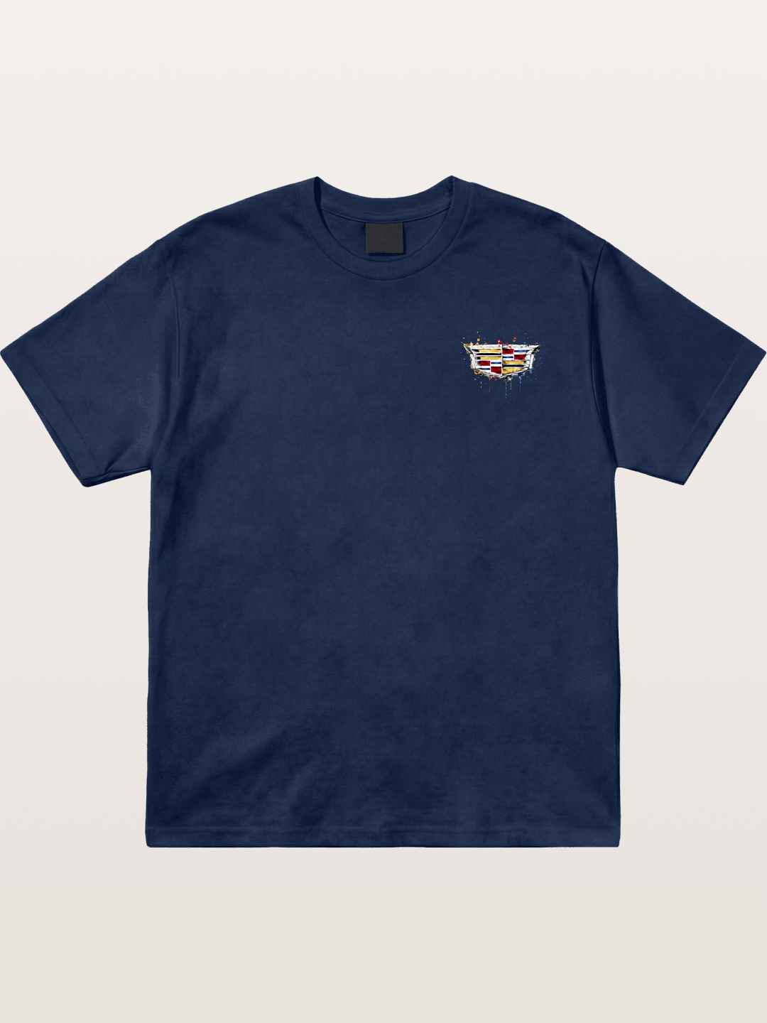 Cadillac Watercolor Logo Print Cotton T-shirt