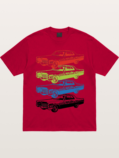 Classic Car Evolution Print Gildan T-shirt