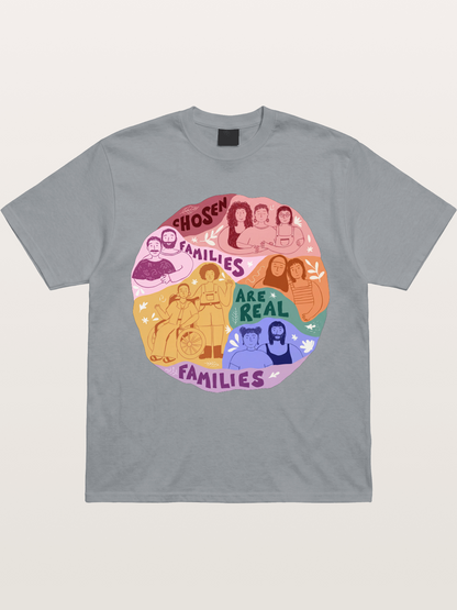 Chosen Families Pride Circle Illustration Gildan T-shirt