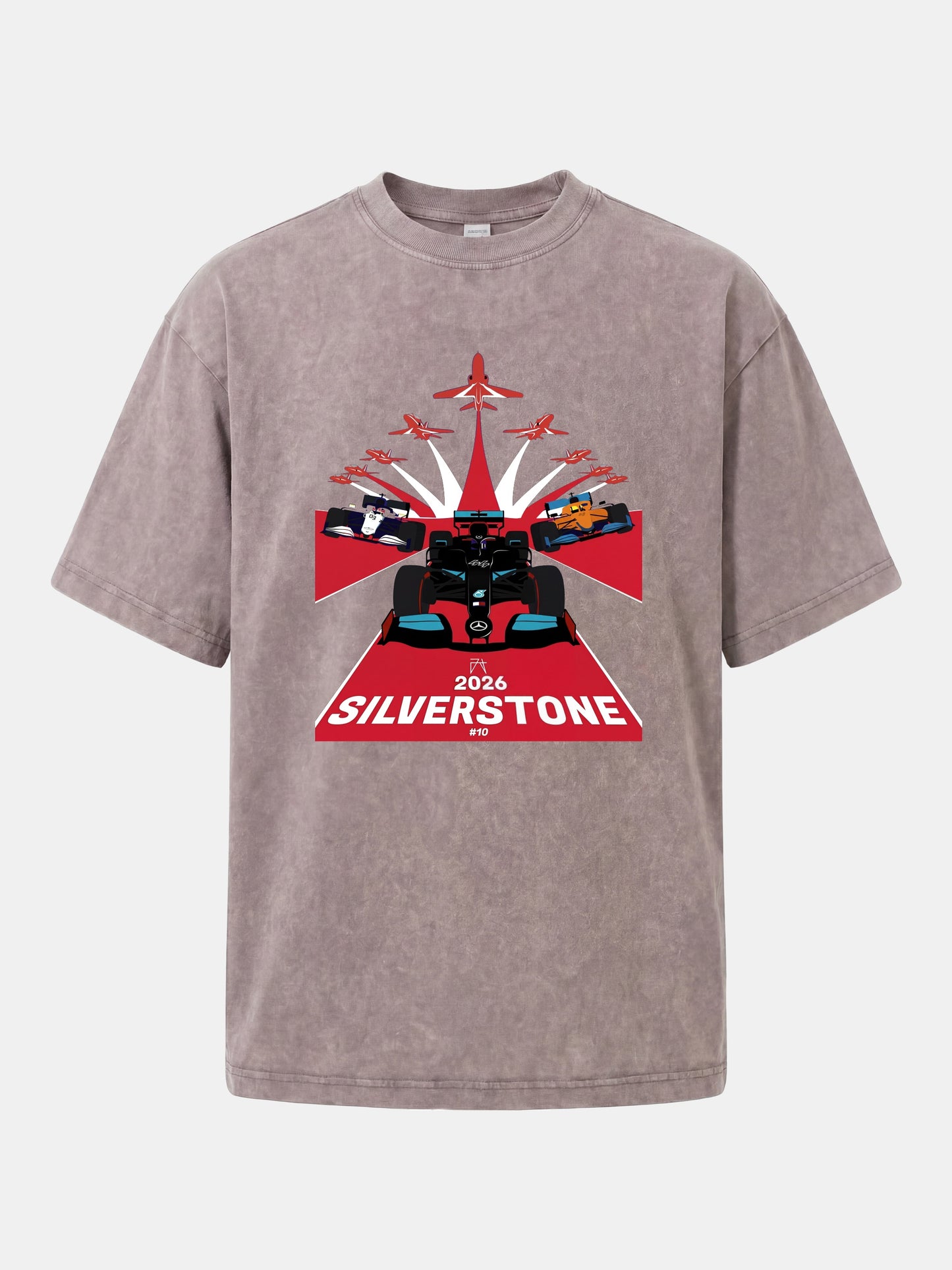 Silverstone F1 Race Formation With Jets Washed T-shirt