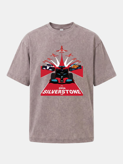 Silverstone F1 Race Formation With Jets Washed T-shirt