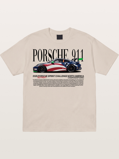 Porsche 911 Sprint Challenge Livery Cotton T-shirt