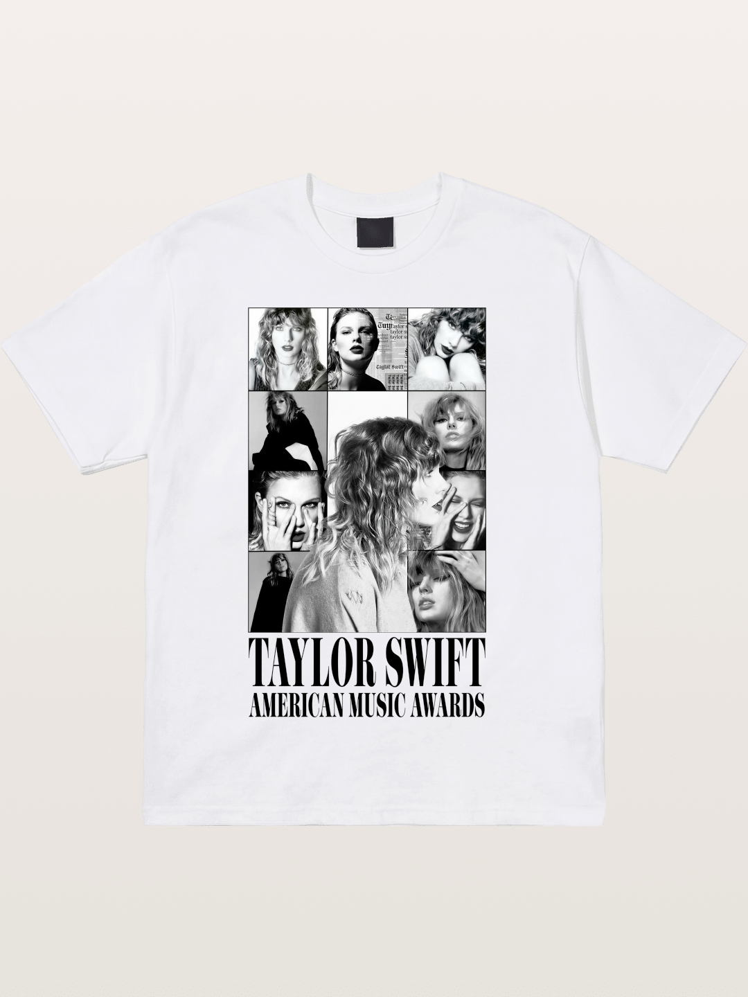 Taylor Swift AMA Collage Print Cotton T-shirt
