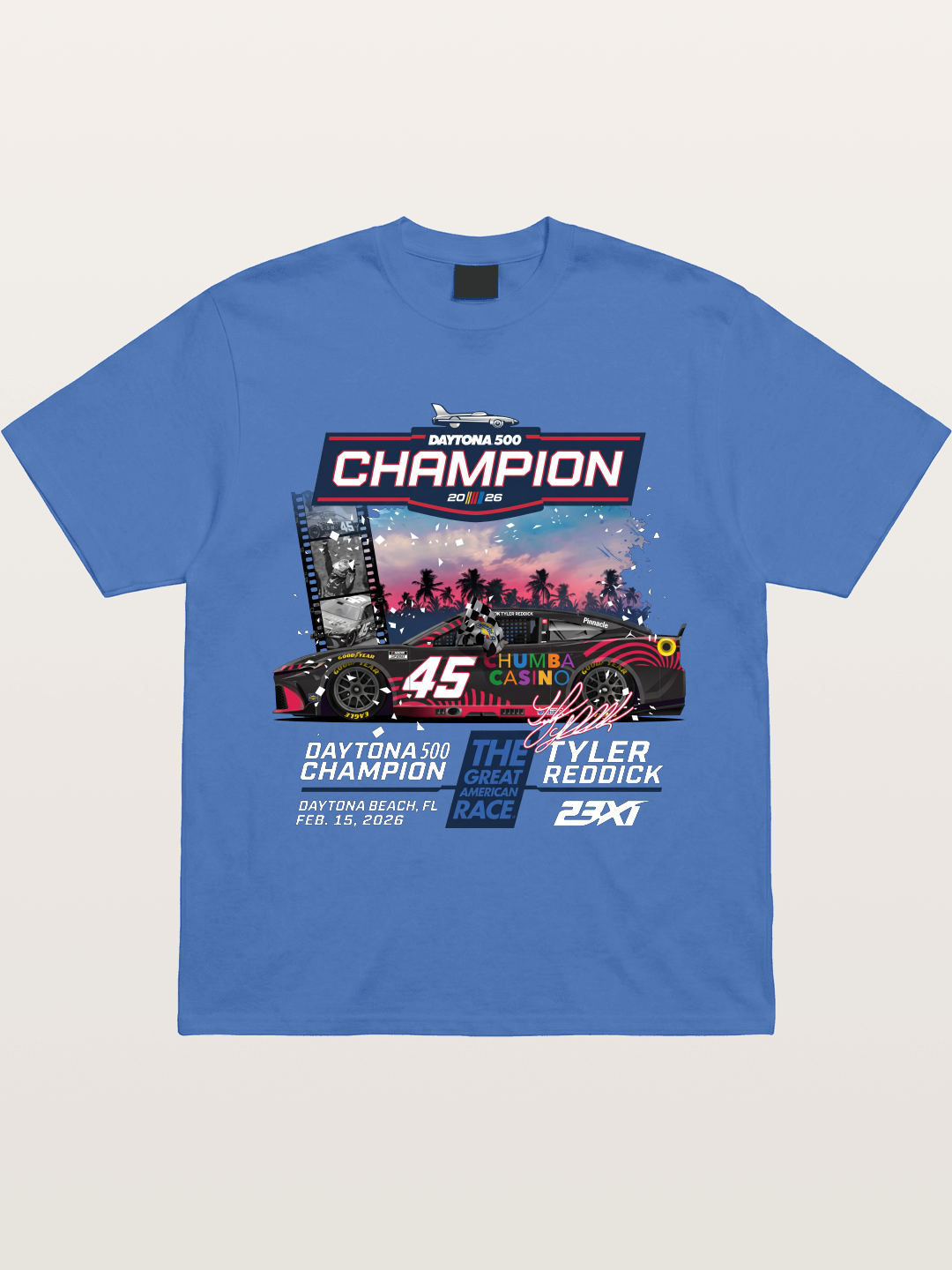 Tyler Reddick 45 Champion Car Art Gildan T-shirt