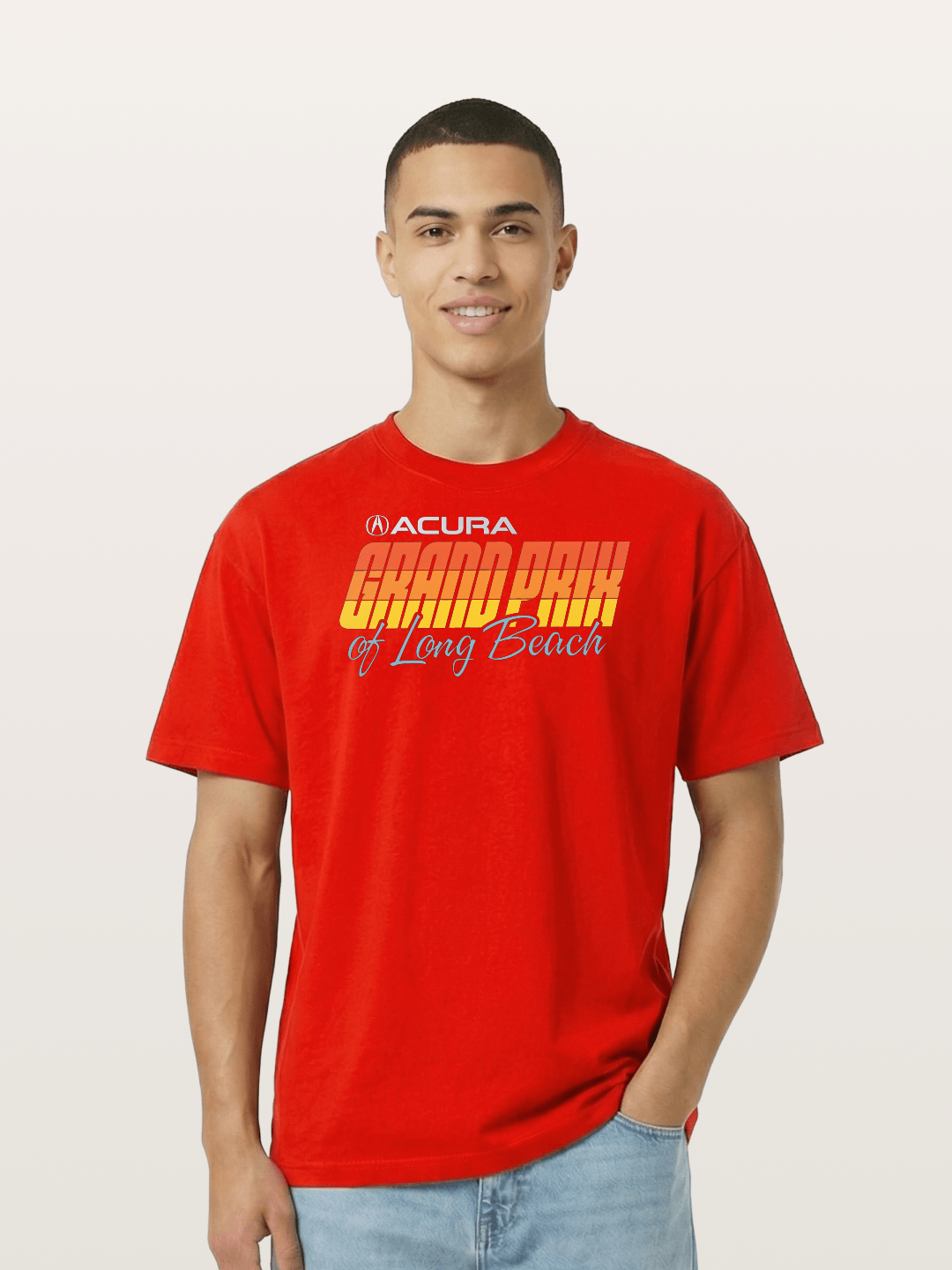 Sunset Grand Prix Typography Cotton T-shirt