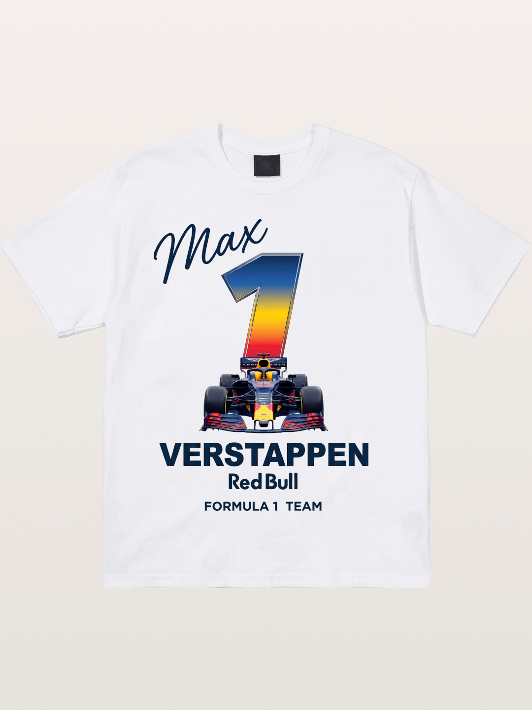 Max Verstappen Red Bull 1 Print Cotton T-shirt
