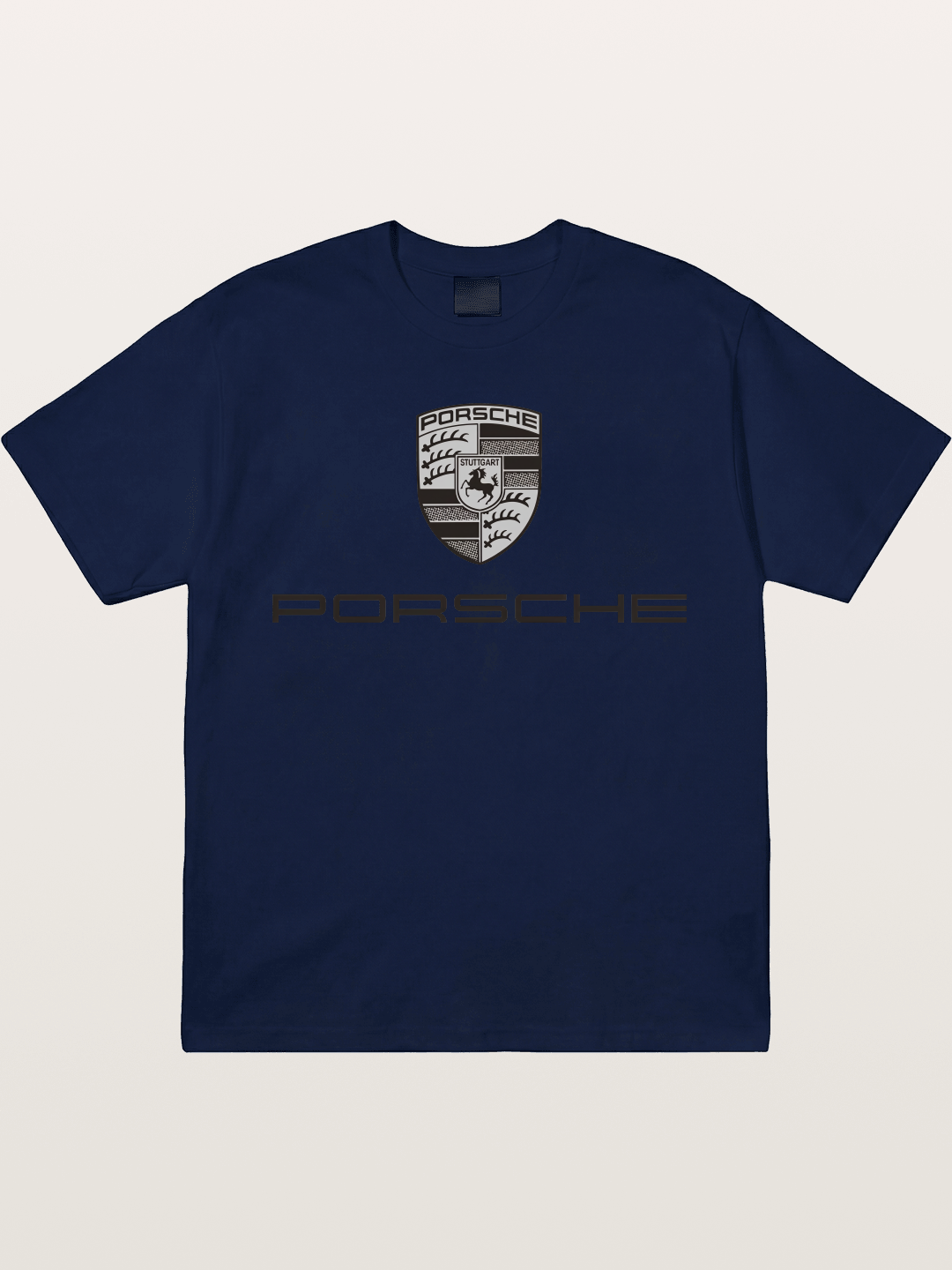 Monochrome Porsche Crest Gildan T-shirt