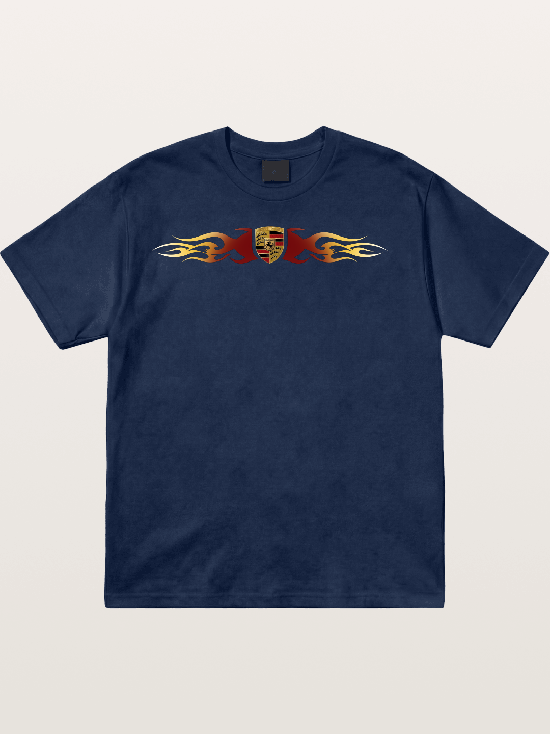 Porsche Crest Flame Stripe Cotton T-shirt