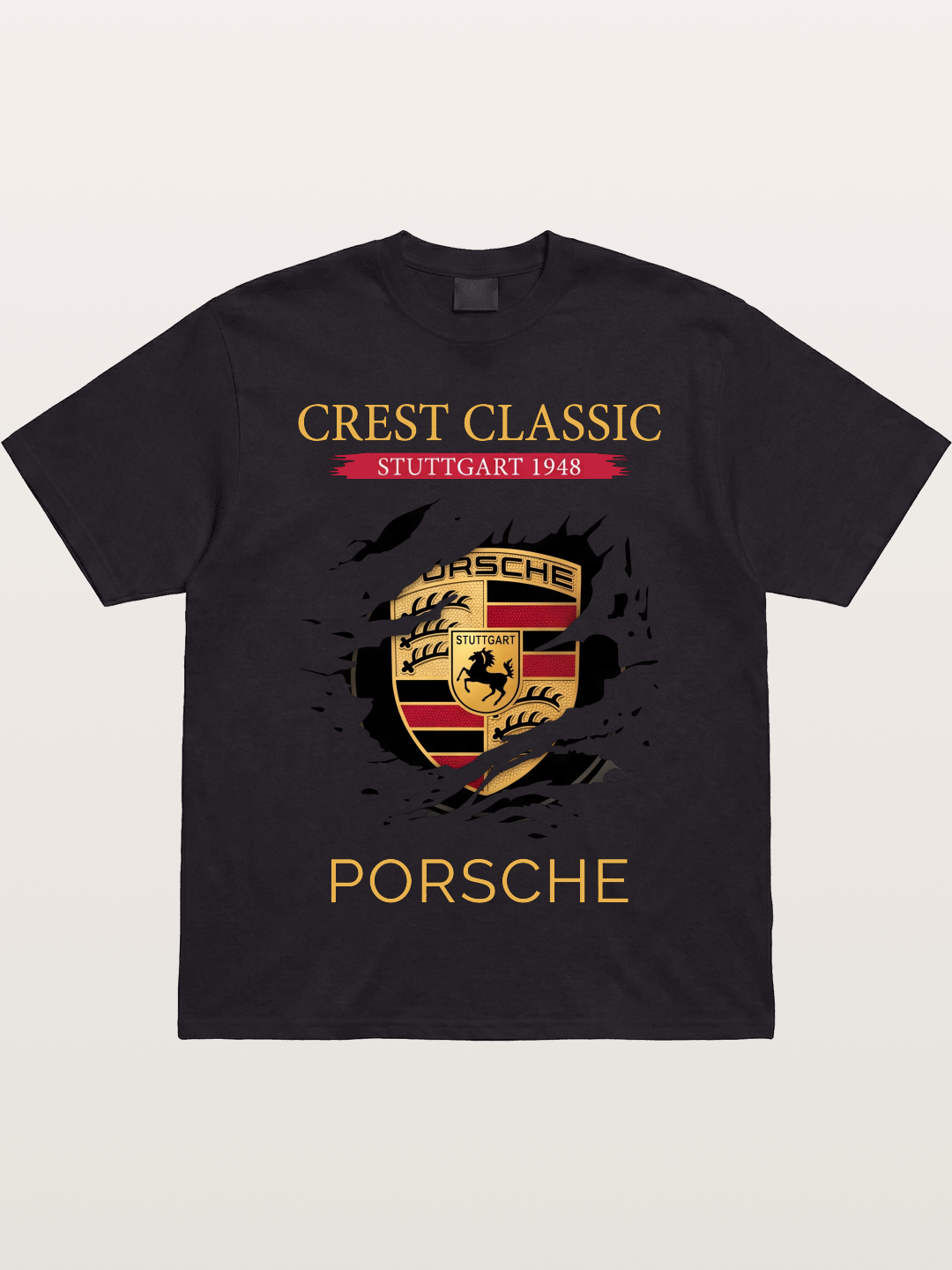 Porsche Stuttgart Tear Logo Gildan T-shirt