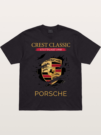 Porsche Stuttgart Tear Logo Gildan T-shirt