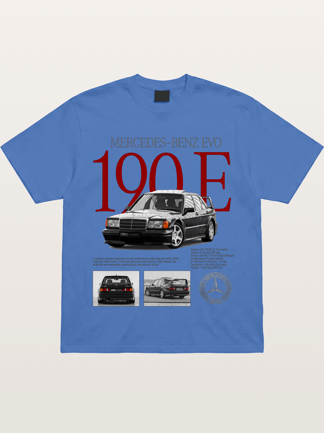 Mercedes-Benz 190E Retro Profile Gildan T-shirt