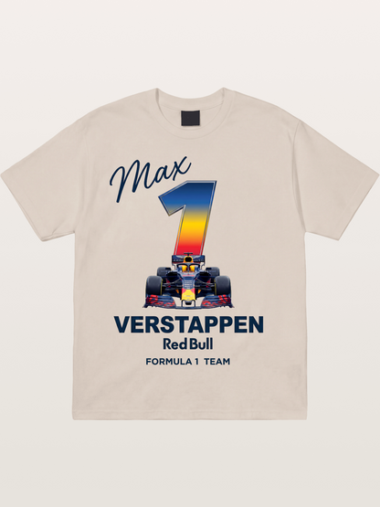 Max Verstappen Red Bull 1 Print Cotton T-shirt