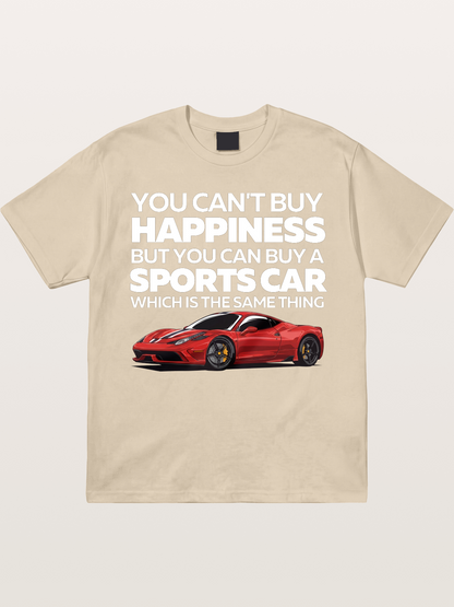 Sports Car Happiness Quote Red Ferrari Gildan T-shirt