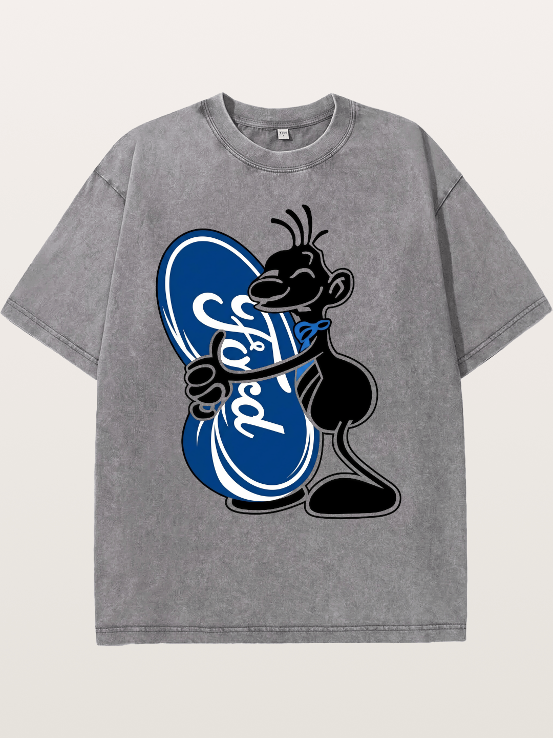 Cartoon Hugging Ford Logo Washed T-shirt